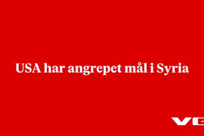 USA har angrepet mål i Syria