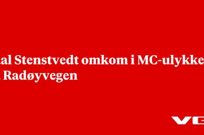 Paal Stenstvedt omkom i MC-ulykke på Radøyvegen