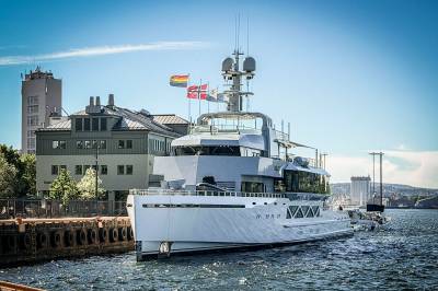 Milliardyacht har lagt til kai i Oslo