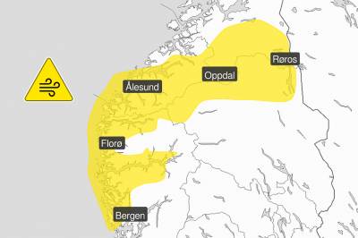 Varslar sterke vindkast