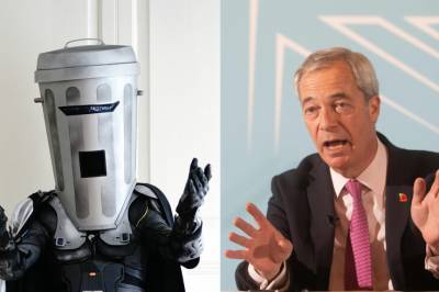 Søppelbøtte-komiker utfordrer Nigel Farage