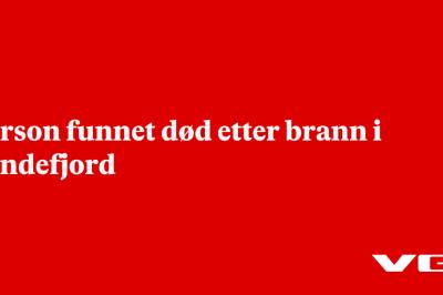 Person funnet død etter brann i Sandefjord