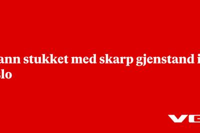 Mann stukket med skarp gjenstand i Oslo