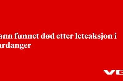 Mann funnet død etter leteaksjon i Hardanger