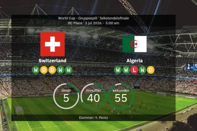 Sveits mot Algerie: VM 2026 – lagoppstillinger, statistikk, oppladning og spådom