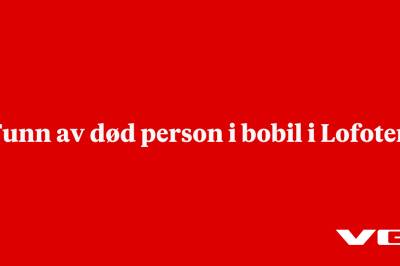 Funn av død person i bobil i Lofoten