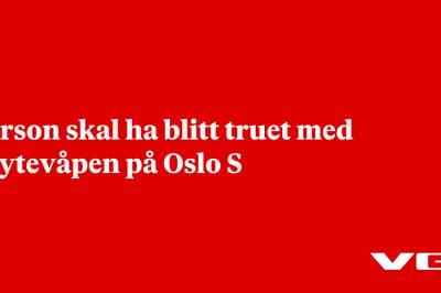 Person skal ha blitt truet med skytevåpen på Oslo S