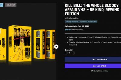 Kill Bill: The Whole Bloody Affair får en begrenset VHS-utgivelse