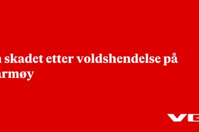 Én skadet etter voldshendelse på Karmøy