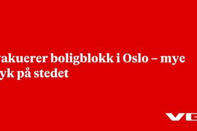 Evakuerer boligblokk i Oslo – mye røyk på stedet