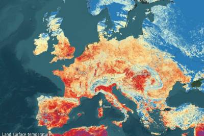 Historisk hetebølge herjer i Europa. Nå kan den «sees» fra verdensrommet