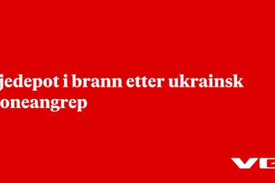 Oljedepot i brann etter ukrainsk droneangrep