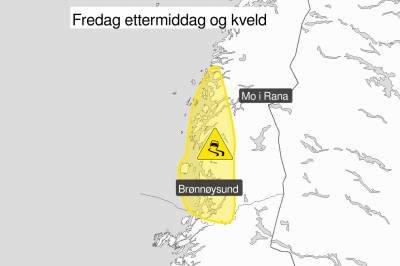 Gult farevarsel: Venter underkjølt regn og glatte veier