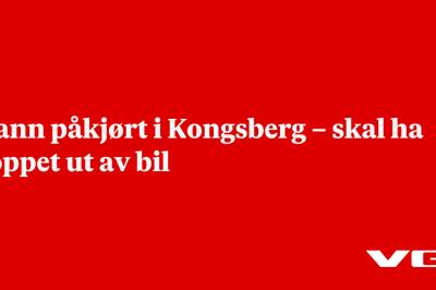 Mann påkjørt i Kongsberg – skal ha hoppet ut av bil