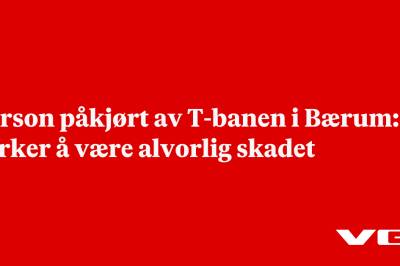 Person påkjørt av T-banen i Bærum: – Virker å være alvorlig skadet