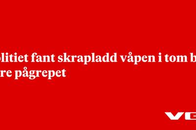 Politiet fant skrapladd våpen i tom bil – tre pågrepet