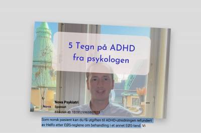 Selskapet reklamerer med heldigital ADHD-utredning for nordmenn til 0 kroner