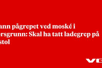 Mann pågrepet ved moské i Porsgrunn: Skal ha tatt ladegrep på pistol