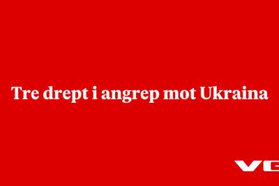 Tre drept i angrep mot Ukraina