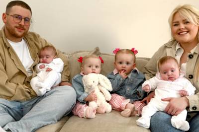 Fikk fire barn på 12 måneder