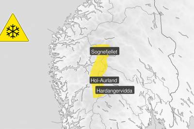 Her ventes snø mandag kveld