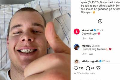 Melder seg OL-klar etter stygt fall