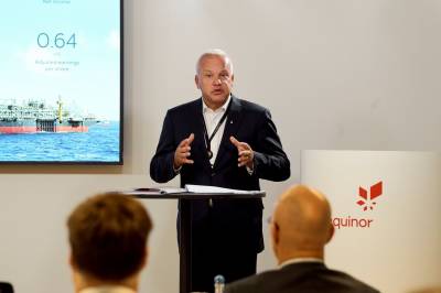 Equinor med justert driftsresultat på 9,77 milliarder dollar i første kvartal