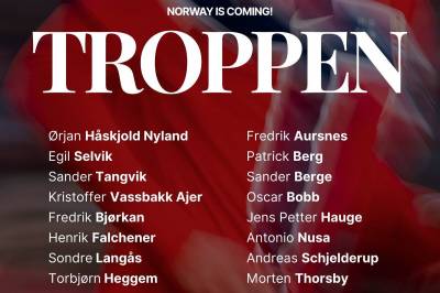 Her er troppen:
