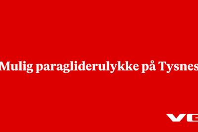 Paragliderulykke på Tysnes