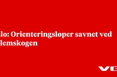 Oslo: Orienteringsløper savnet ved Solemskogen