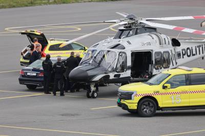 Trafikkaos i Tønsberg – kongen tok helikopter fra hytta