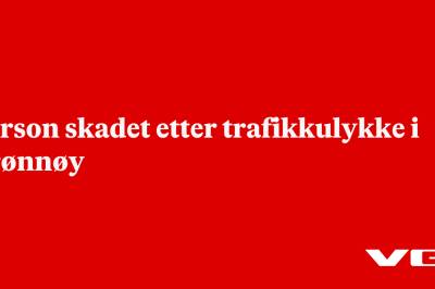 Person skadet etter trafikkulykke i Brønnøy