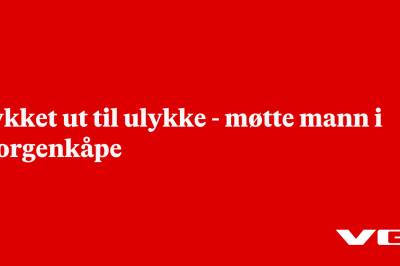 Rykket ut til ulykke - fant mann i morgenkåpe