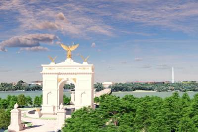 Trump viser frem nye planer for gigantisk triumfbue i Washington