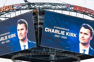 Svartmaling av Charlie Kirk