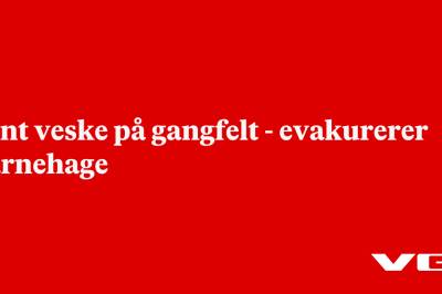 Fant veske på gangfelt - evakurerer barnehage