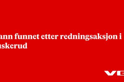 Mann funnet etter redningsaksjon i Buskerud