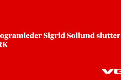 Programleder Sigrid Sollund slutter i NRK