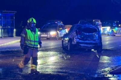 Trafikkulykke i Skien: – Store materielle skader