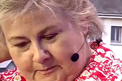 Erna om kjøkkenbildet: – Ja, det bare ble sånn.