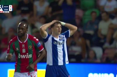 Oskar Pietuszewski med mål mot Maritimo Madeira