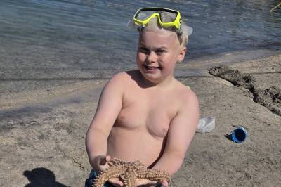 Sjekk sjøstjerna som Iver fant på Gunnarsholmen