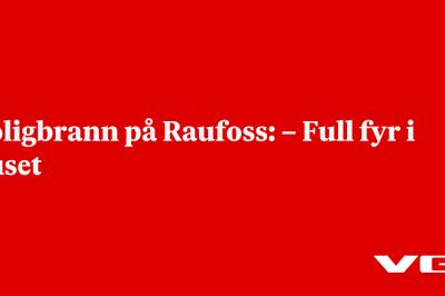 Boligbrann på Raufoss: – Full fyr i huset