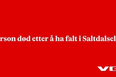 Person død etter å ha falt i Saltdalselva