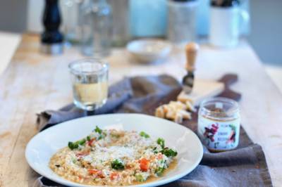Risotto med tomat og brokkolini