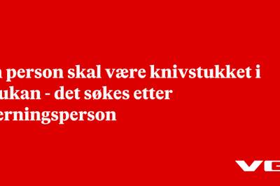 En person skal være knivstukket i Rjukan - det søkes etter gjerningsperson