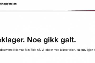 Tekniske problemer hos Altinn