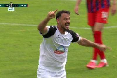 Haris Hyseni med mål mot 1. FC Heidenheim