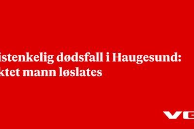 Mistenkelig dødsfall i Haugesund: Siktet mann løslates