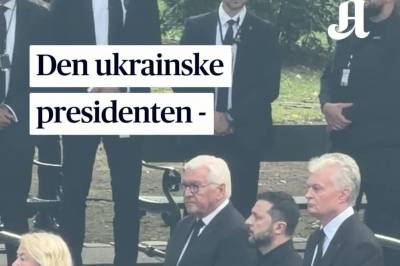 Her ankommer Volodymyr Zelenskyj Oslo domkirke
